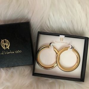 Gold plated hoop earrings